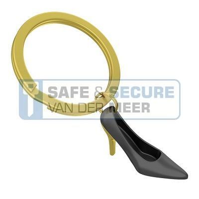 Metalmorphose sleutelhanger schoen (high heel) in zwart 