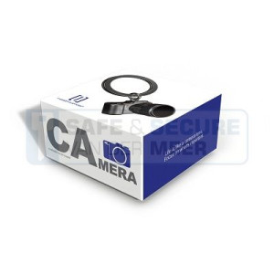 Metalmorphose sleutelhanger fotocamera in zwart 