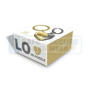 Metalmorphose sleutelhanger set van halve hartjes  