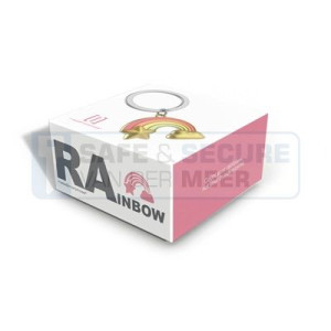 Metalmorphose sleutelhanger regenboog  