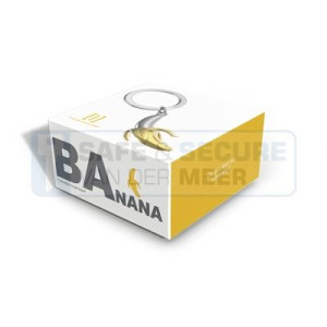 Metalmorphose sleutelhanger banaan  