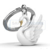 Metalmorphose sleutelhanger zwaan  