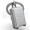 Metalmorphose sleutelhanger koffer in zilverkleur 