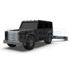 Metalmorphose sleutelhanger 4x4 off-road wagen in zwart 