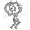 Metalmorphose sleutelhanger tennisser in zilverkleur 