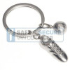 Metalmorphose sleutelhanger voetbalschoen in zilverkleur 