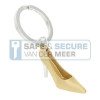 Metalmorphose sleutelhanger schoen (high heel) in goud 