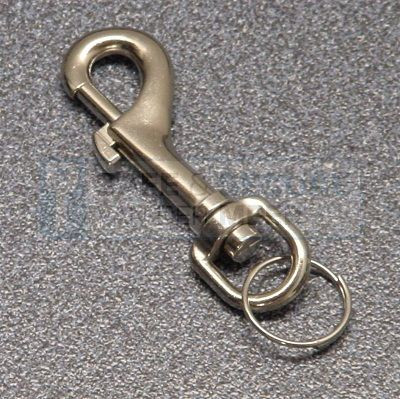  sleutelhanger musketon staal, groot 