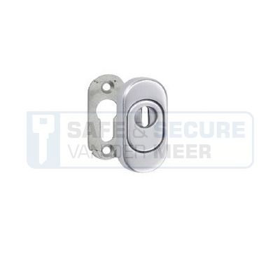 Dieckmann schuifrozet, afgerond type D815 kerntrekbeveiliging voor cilindergat, in F1-kleur  Dieckmann schuifrozet, afgerond type D815 kerntrekbeveiliging voor cilindergat, in F1-kleur