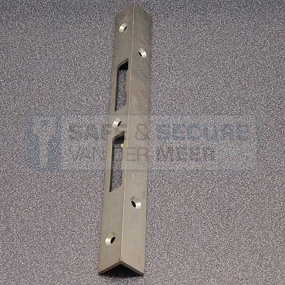 Mauer hoeksluitplaat t.b.v. opdekdeur L=300x25x25x3.00 mm., verchroomd SKG**®