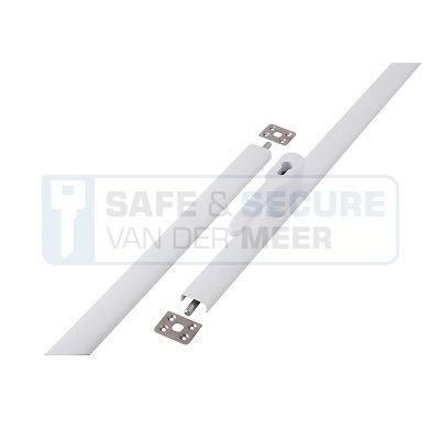 DX afsluitbaar deurespagnolet wit epoxy afwerking, exclusief enkele profielcilinder lengte 2500 mm. SKG**® DX afsluitbaar deurespagnolet wit epoxy afwerking, exclusief enkele profielcilinder lengte 2500 mm. SKG**®