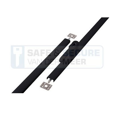 DX afsluitbaar deurespagnolet zwart epoxy afwerking, exclusief enkele profielcilinder lengte 2500 mm. SKG**® DX afsluitbaar deurespagnolet zwart epoxy afwerking, exclusief enkele profielcilinder lengte 2500 mm. SKG**®