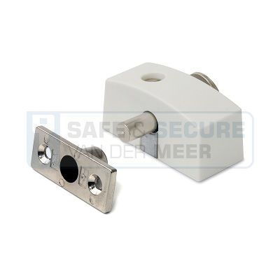 DX smal oplegslot met cilinderslot in wit  