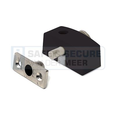 DX smal oplegslot met cilinderslot in zwart  