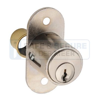 Junie drukcilinder Ø22 mm. type 2960, messing-vernikkelt sluitstift diam. 10 mm., (L=30) 