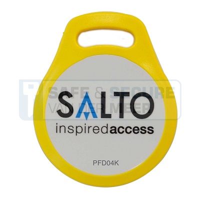 Salto RFID-tag Mifare 1 Kbyte geel/wit met Salto logo 